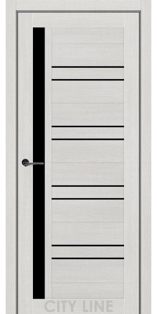 Межкомнатные двери CityLine Express MILFORD korfad-express-milford-koton-krem-bravo-collection-s-cernym-steklom